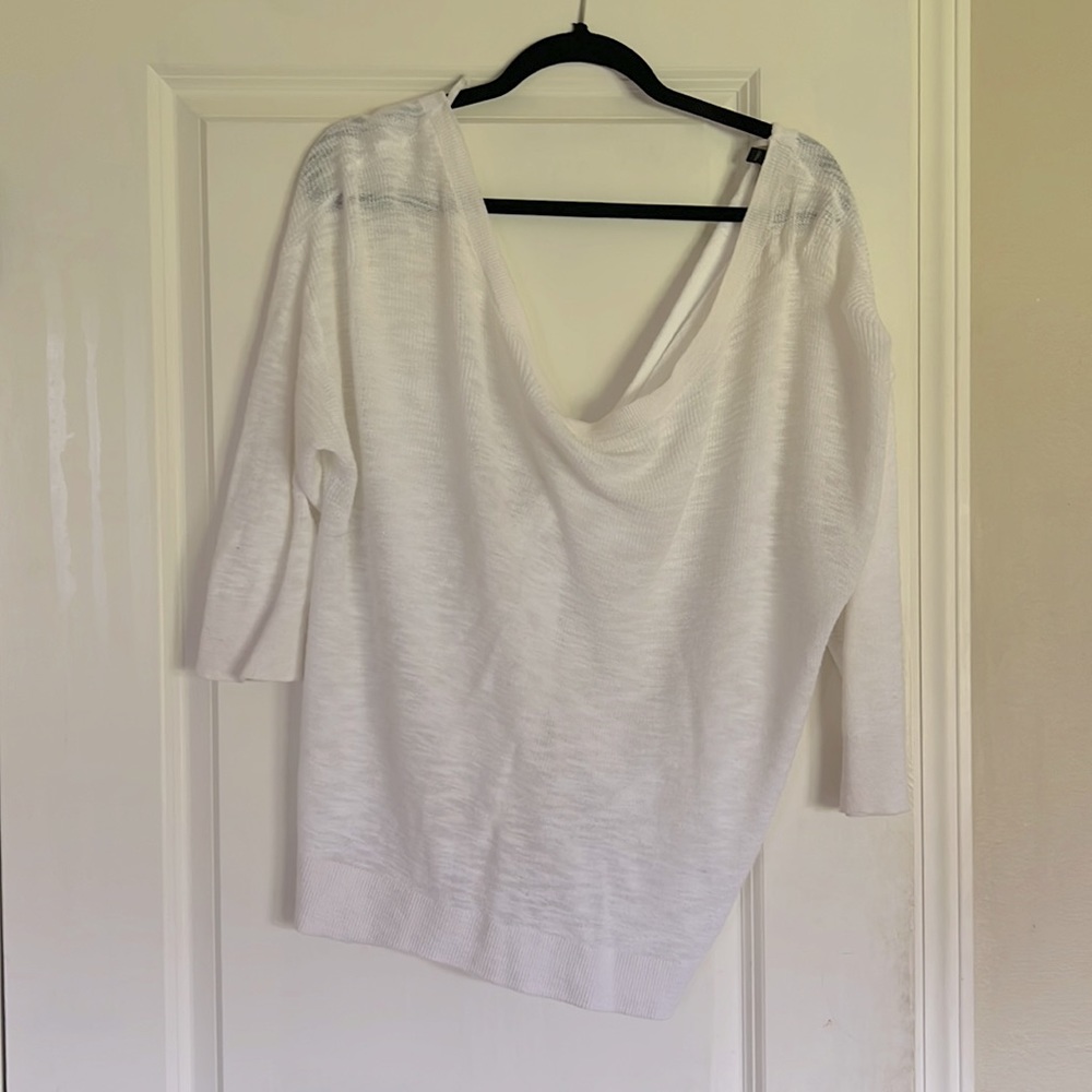 Knitted sweater with tie back detail